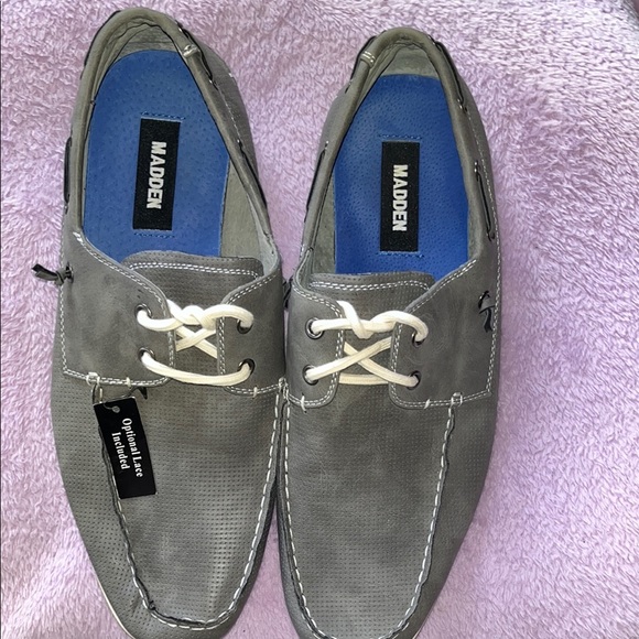 Gray Madden Boat Shoes Suede Material - Picture 2 of 8